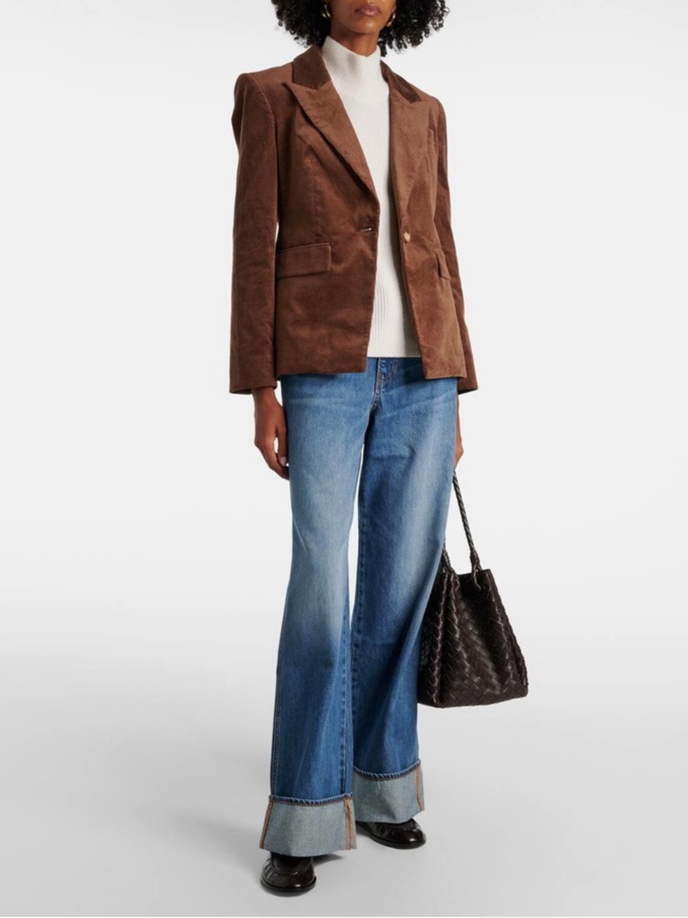 Veronica Beard Reagan Corduroy Dickey Blazer Brown Size 6 Dark Cocoa - Picture 3 of 16
